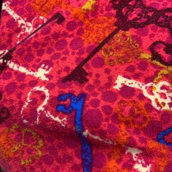 LuLaRoe matching leggings set keys red blue coordinating pair stretchy comfy EUC - Picture 11 of 13